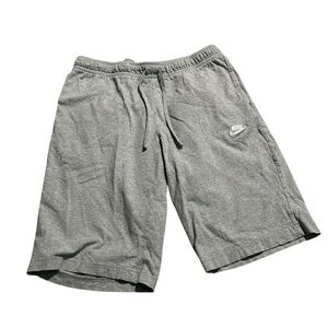 Nike Men Gray Athletic Drawstring Shorts Size Large